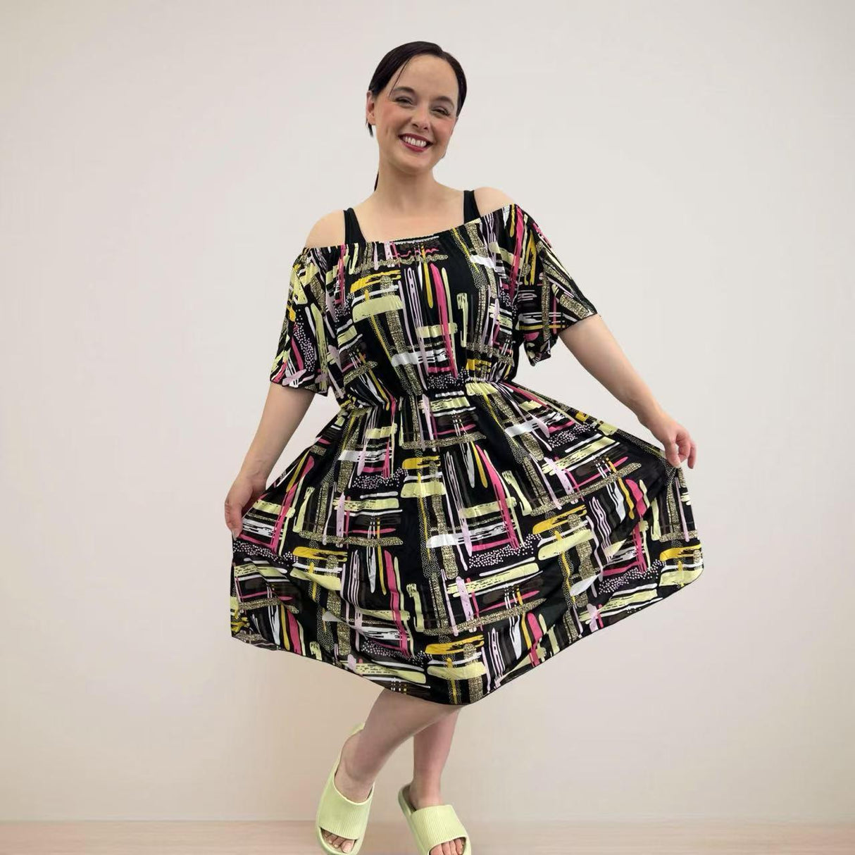 LADIES COMFORT SUMMER DRESS UPGRADED FRESH COOL FABRIC