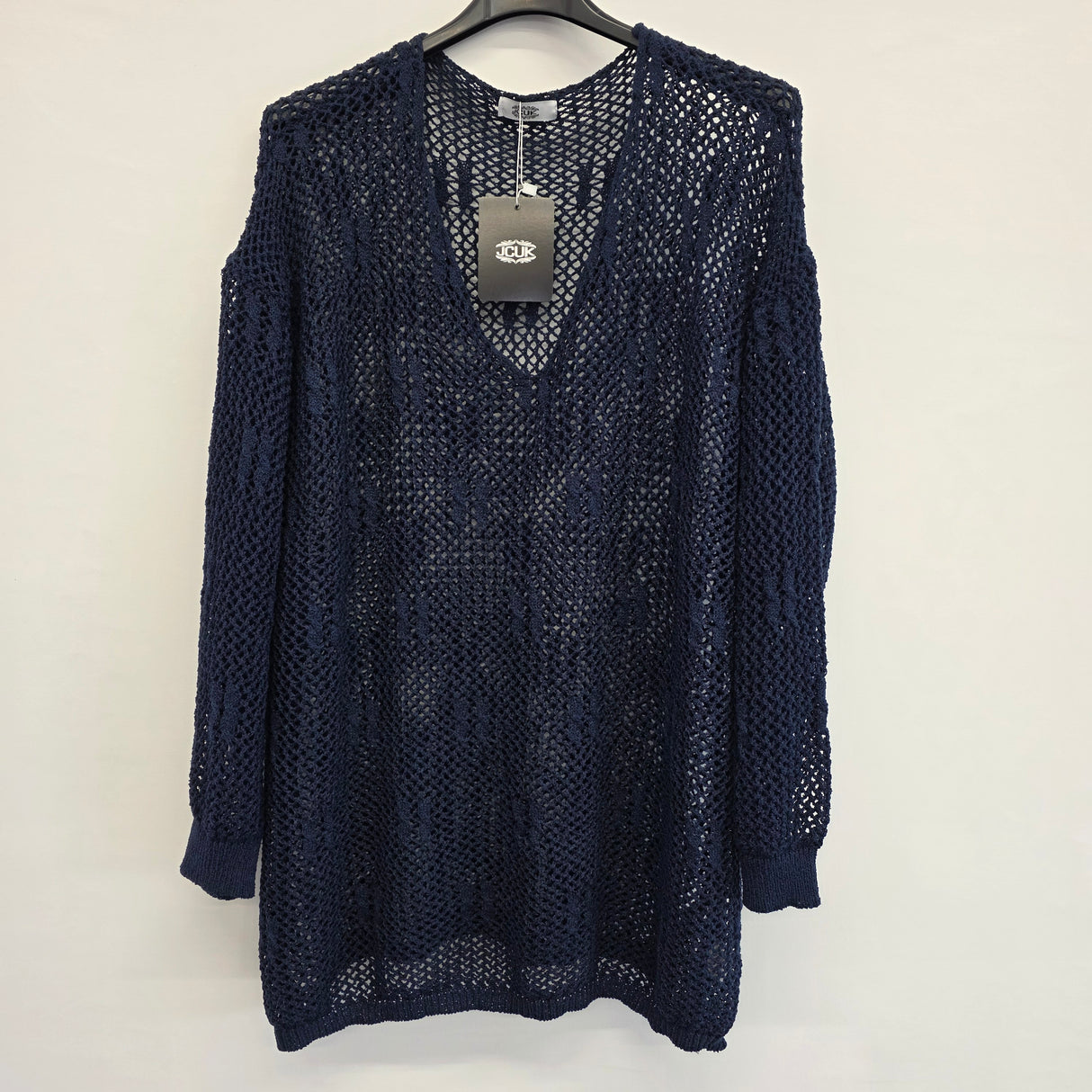 Crochet Cotton Jumper Plus Size UK 14-22 Spring Summer Lightweight Knit Sweater