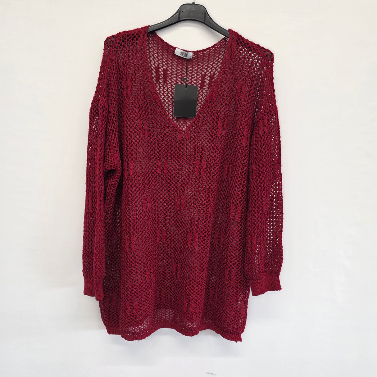 Crochet Cotton Jumper Plus Size UK 14-22 Spring Summer Lightweight Knit Sweater