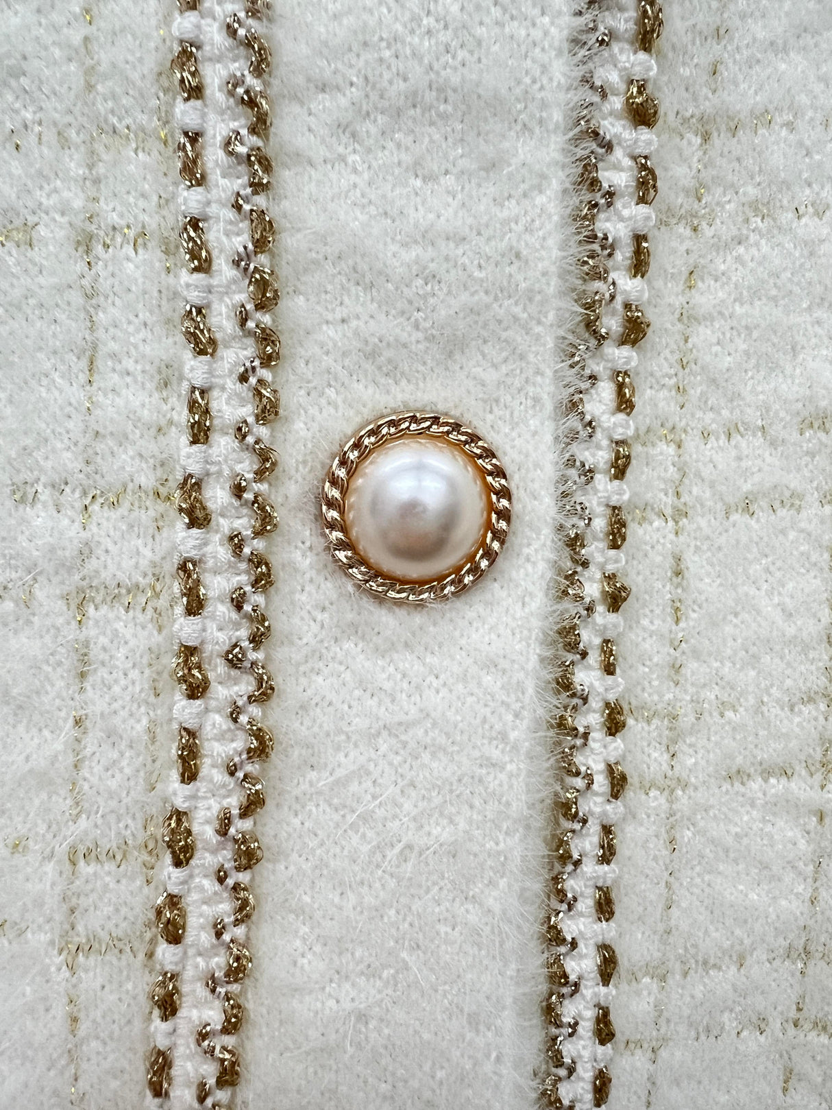 Parisian Vintage Tweed Cardigan With Pearl Buttons - UK SIZE 10-22