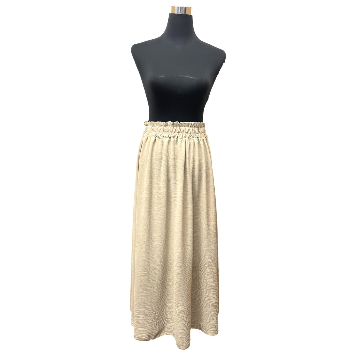MAXI SKIRT ANTI-ROLLING MID RUFFLE WAISTED SUPER SWING MINIMALIST