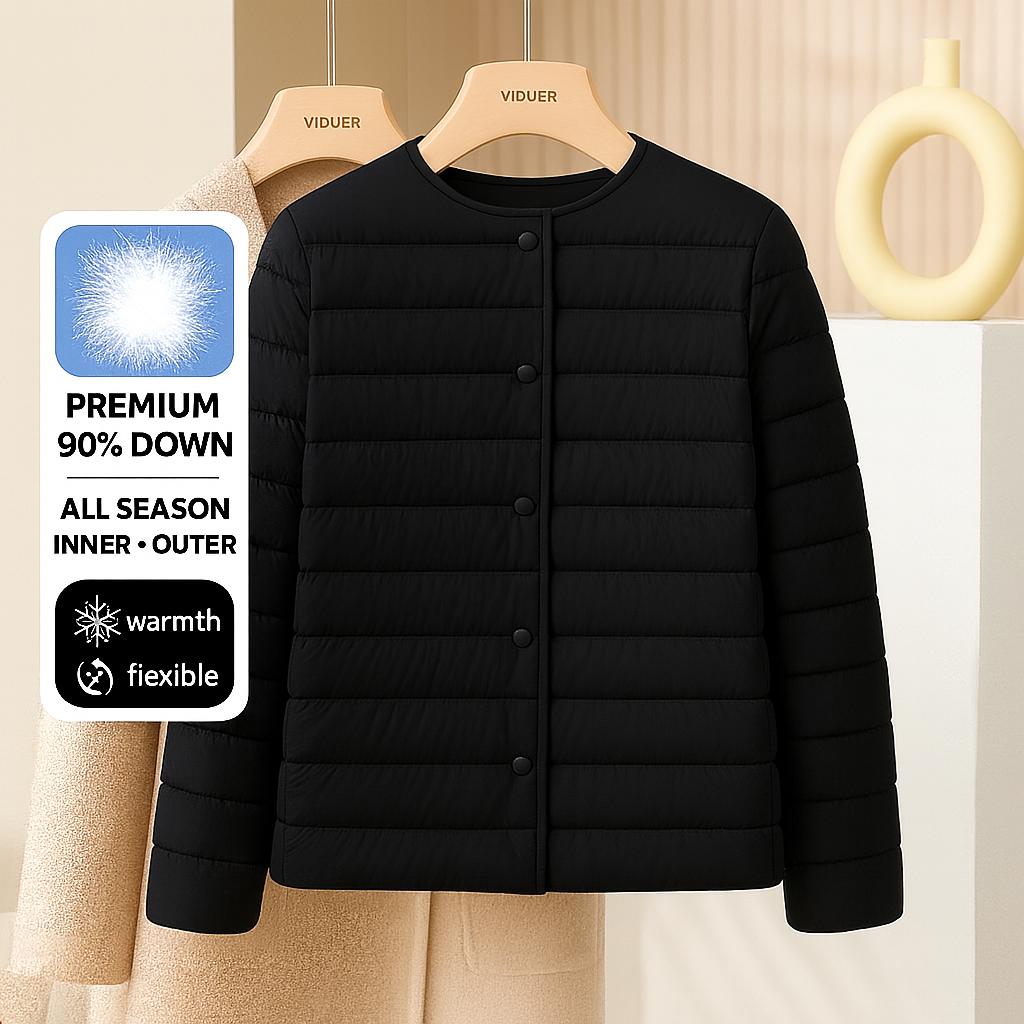 Lightweight Water Resistant 90% Real Down Jacket - UK Size 12-24