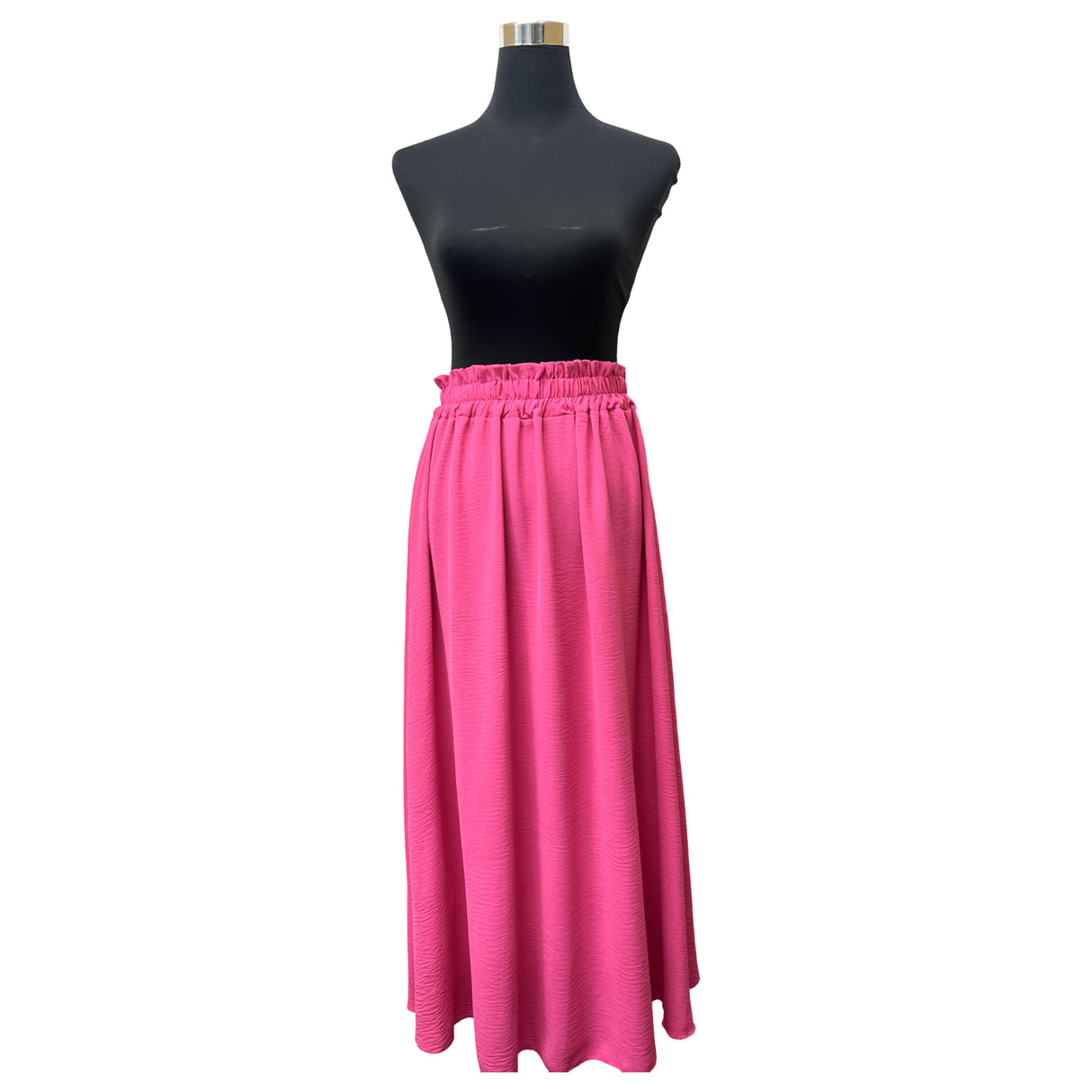 MAXI SKIRT ANTI-ROLLING MID RUFFLE WAISTED SUPER SWING MINIMALIST
