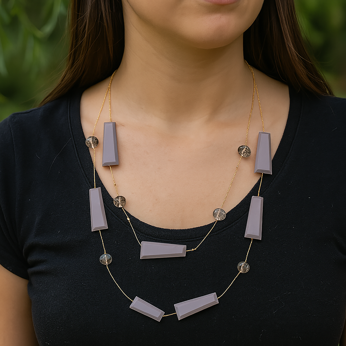 Geometric Bead Necklace