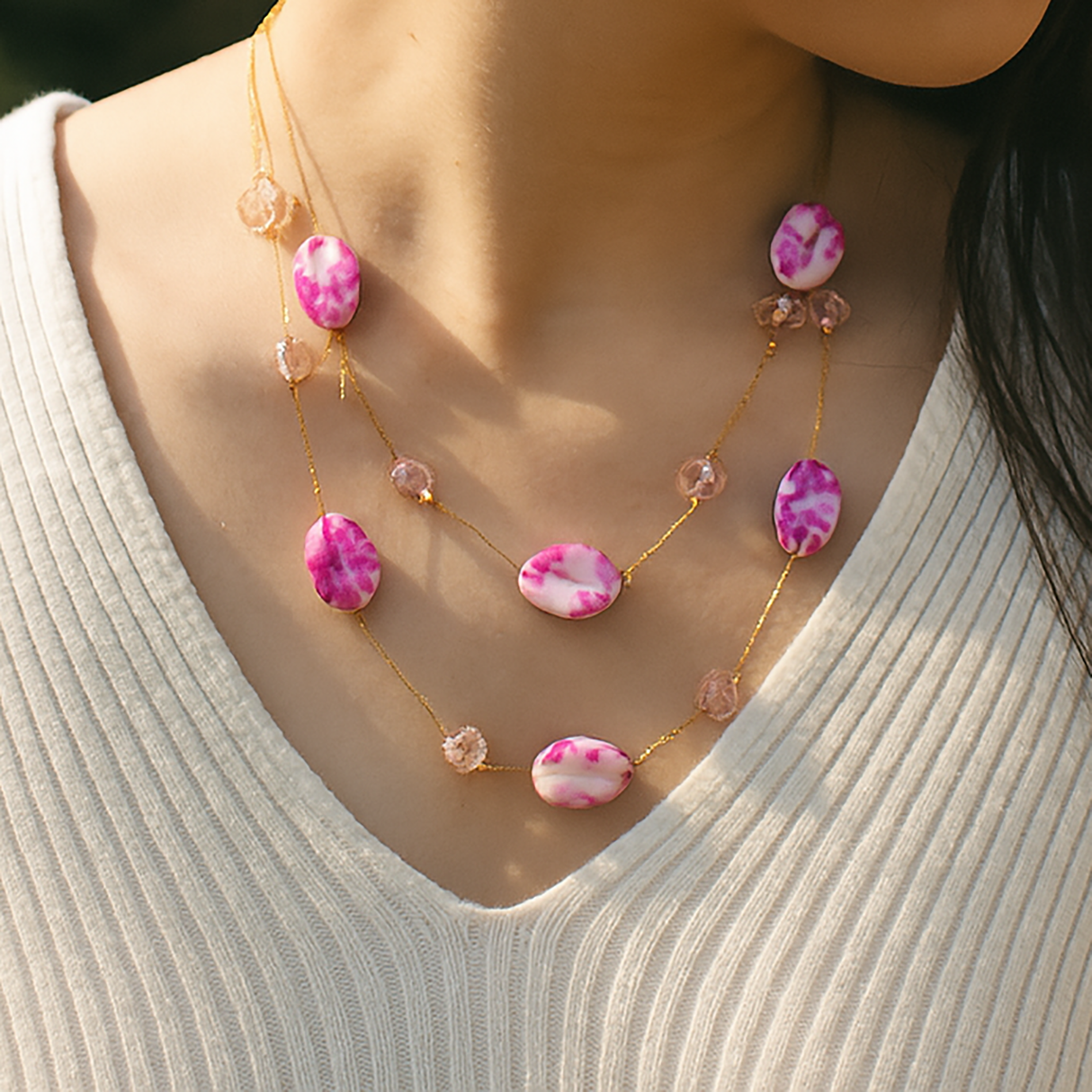 Marble Bead Necklace