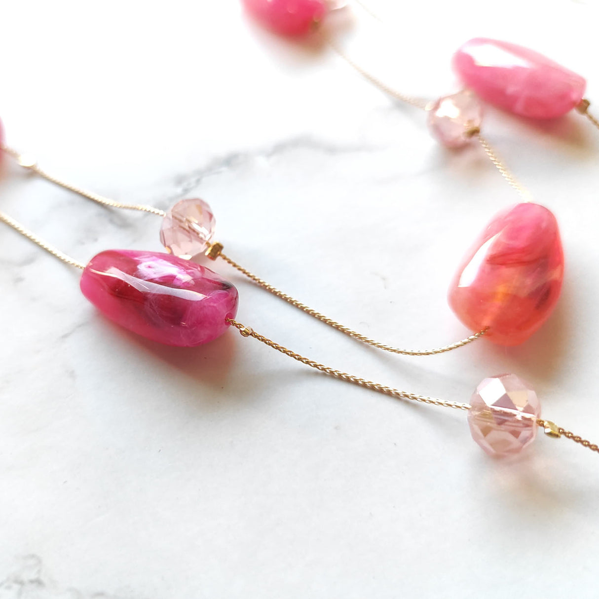 Double-Layer Statement Beaded Necklace