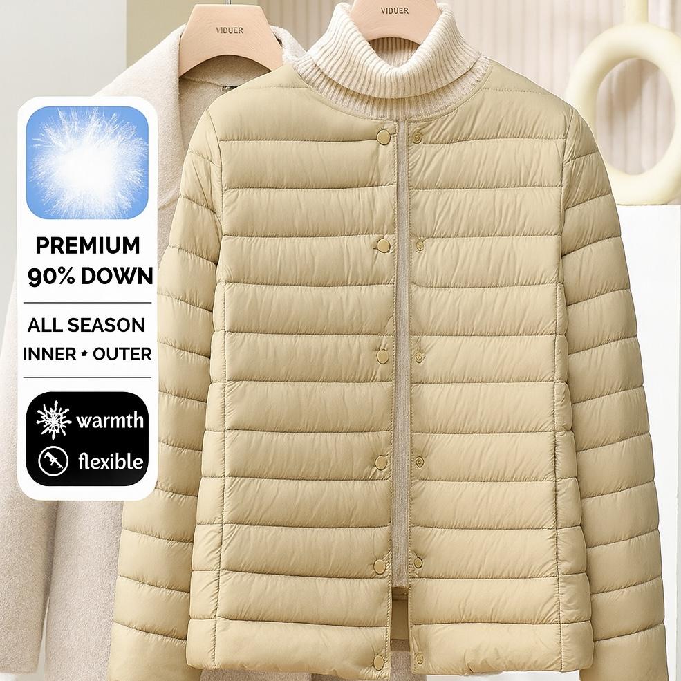 Lightweight Water Resistant 90% Real Down Jacket - UK Size 12-24