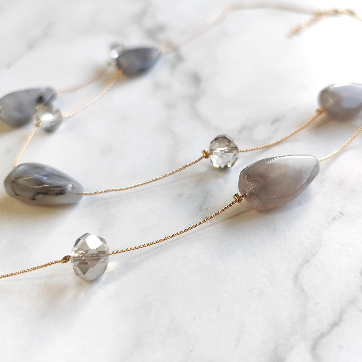 Double-Layer Statement Beaded Necklace