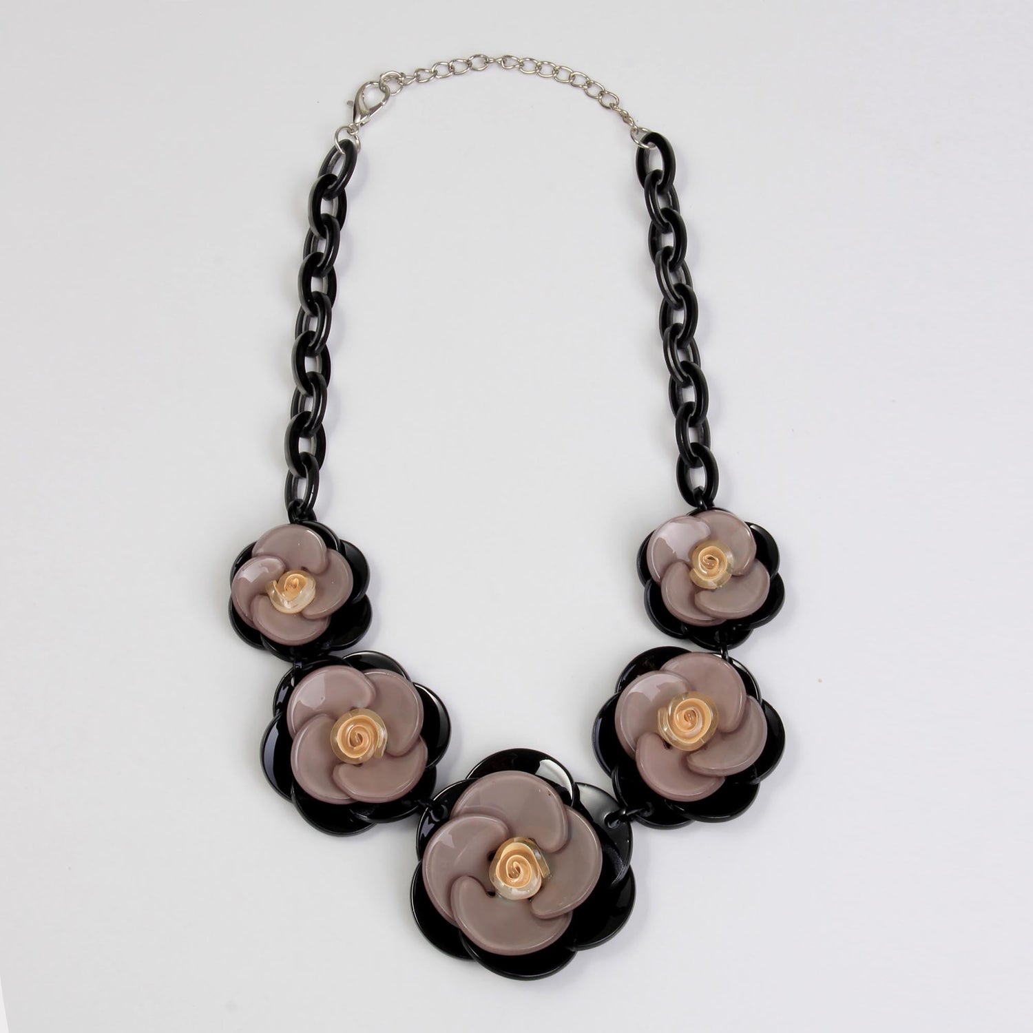 Flowers In A Row Short Necklace