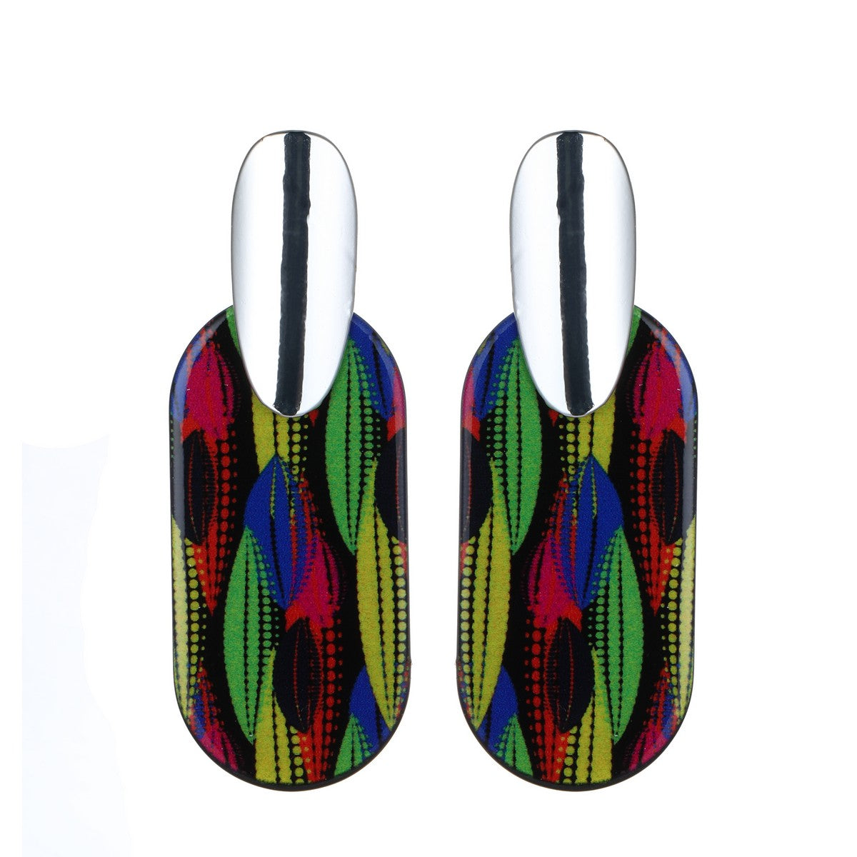 Vibrant Multicolour Abstract Fashion Earrings YD22848YEL