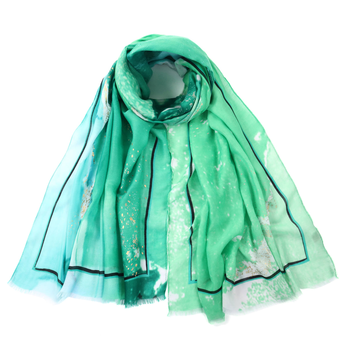 Green Tie-Dye Scarf JYF13506GRN