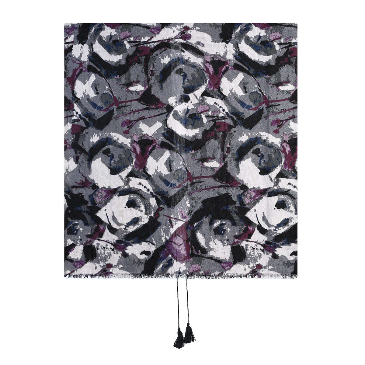 Abstract Black Patterned Soft Feel Kimono