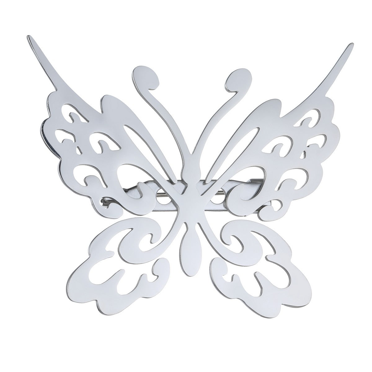 Silver Metal Butterfly Brooch YL22011SLR