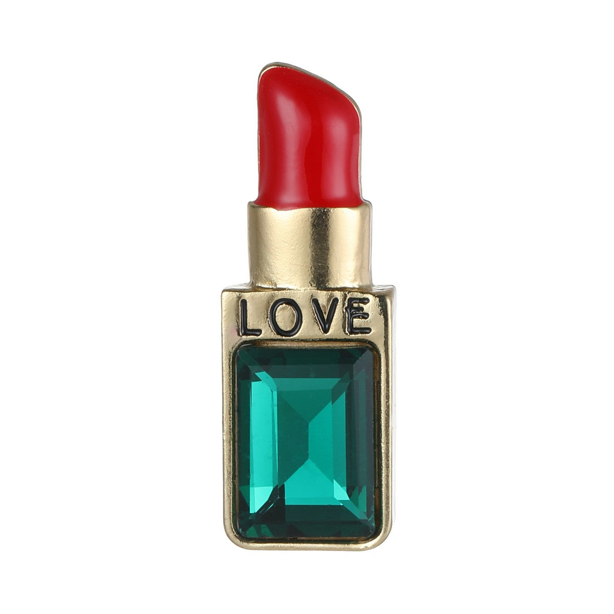 Lipstick Brooch - Gold/Green YL22020YGD