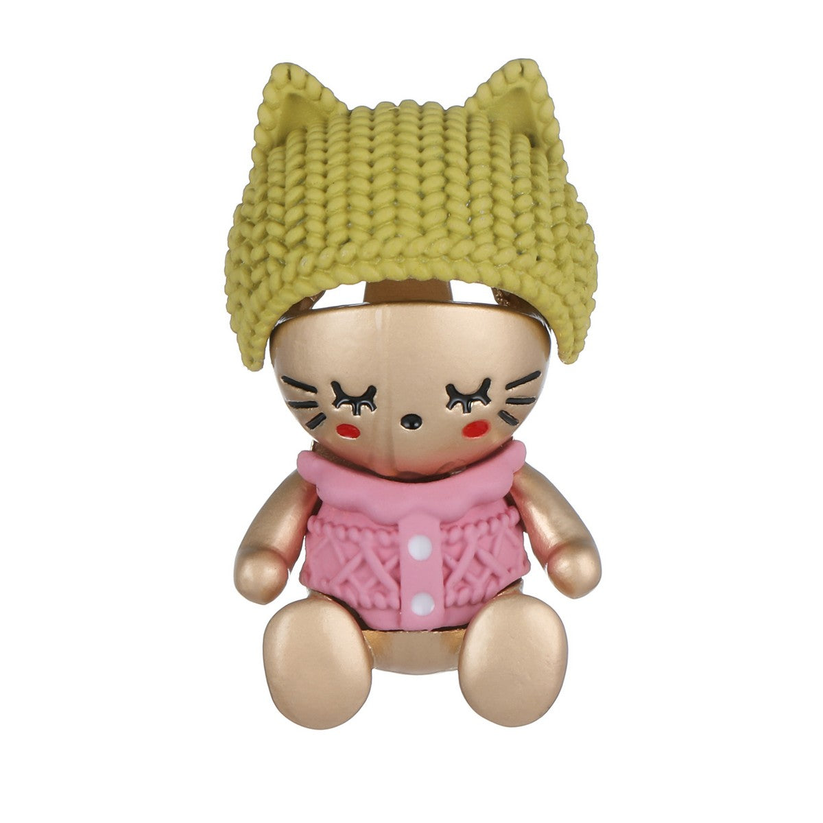 Pink and Yellow Cat Brooch YL22039MUL