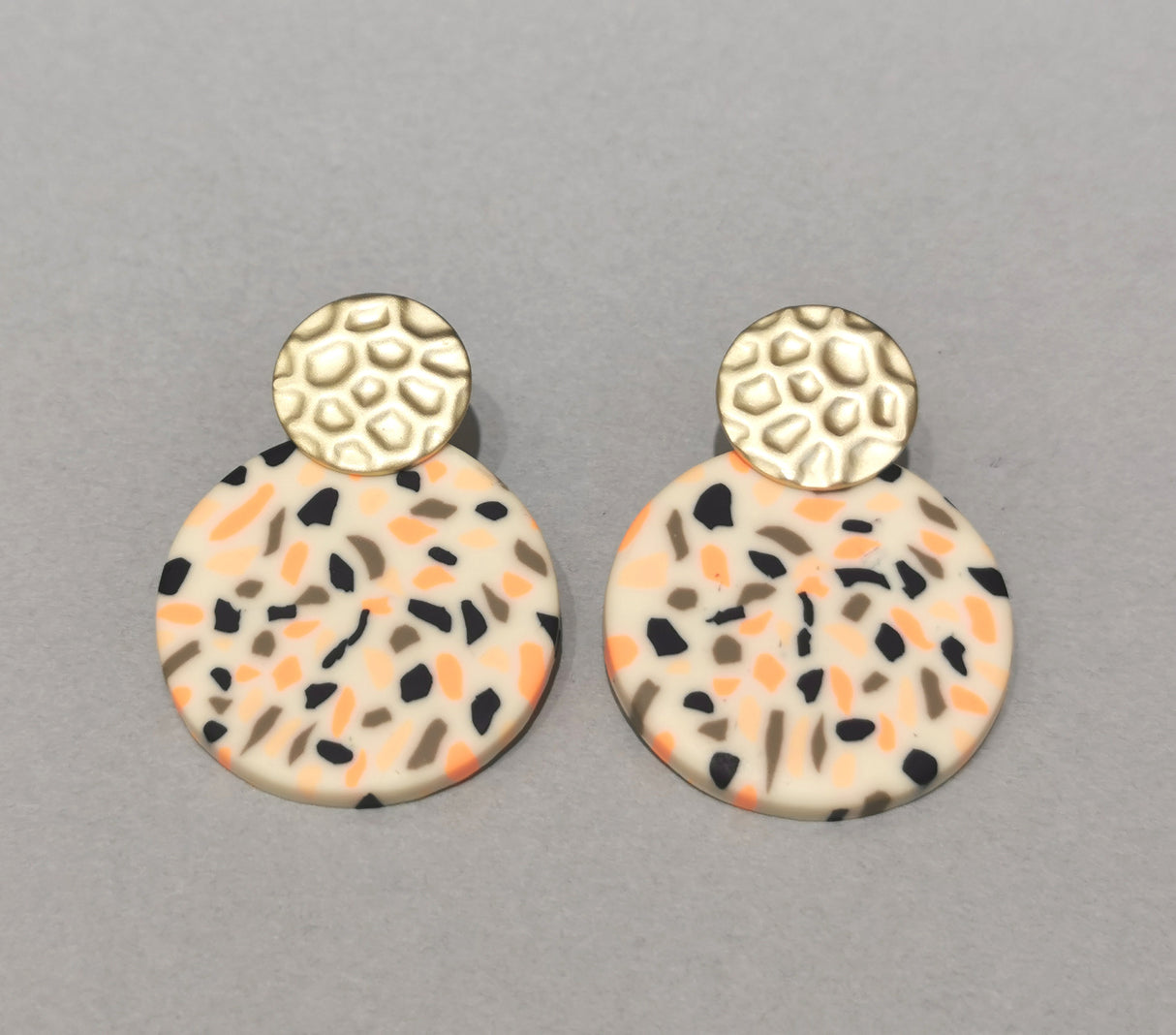 Mixed Colour Speckled Soft Clay Earrings JYM00039MIX