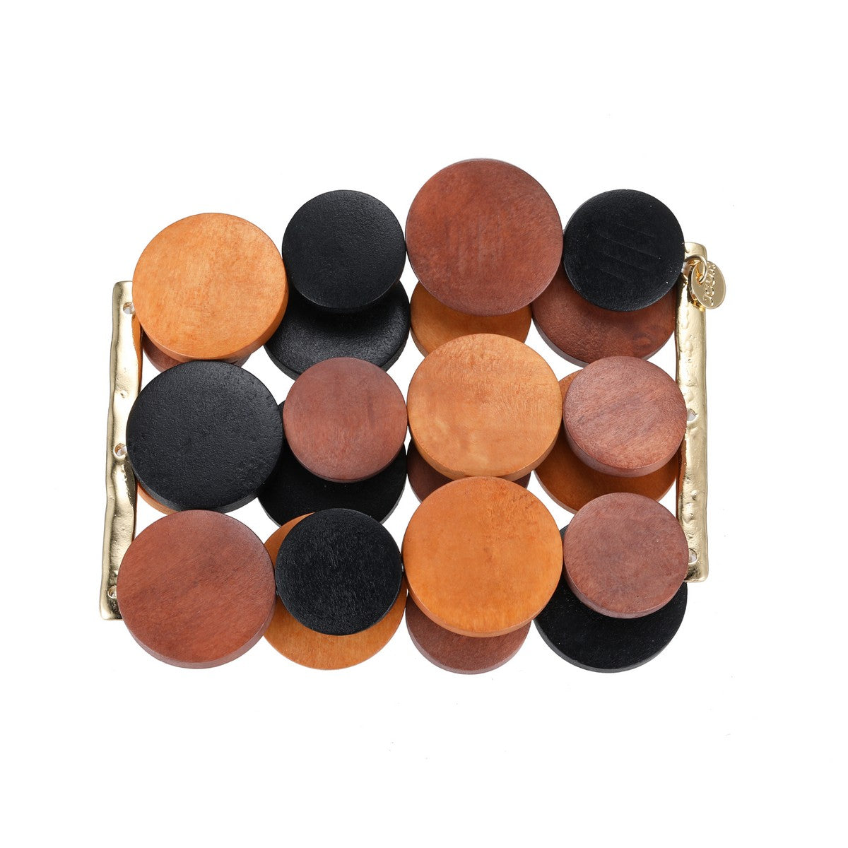 Coffee Circles Stretch Bracelet YN22901COF