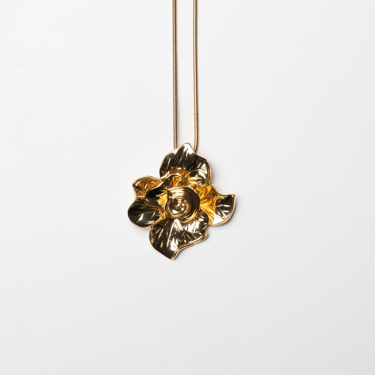 Rose Flower Pendant Long Necklace