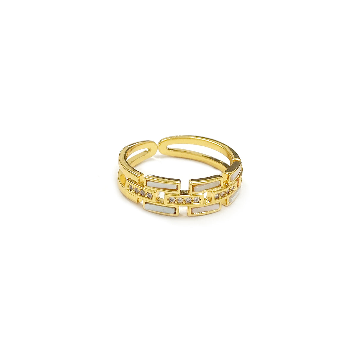 Adjustable Hollow Chain Golden Ring JYV13026YGD