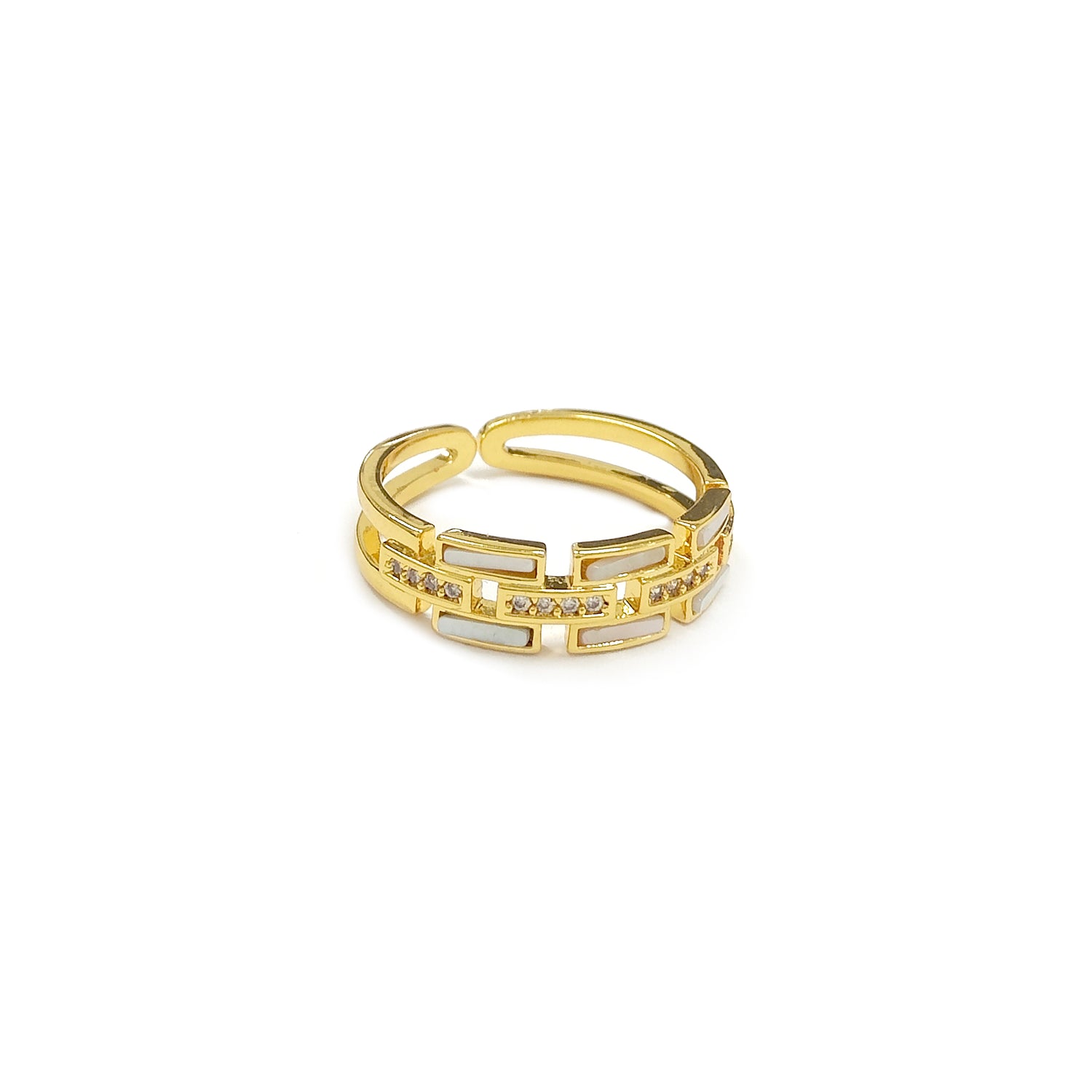 Adjustable Hollow Chain Golden Ring JYV13026YGD