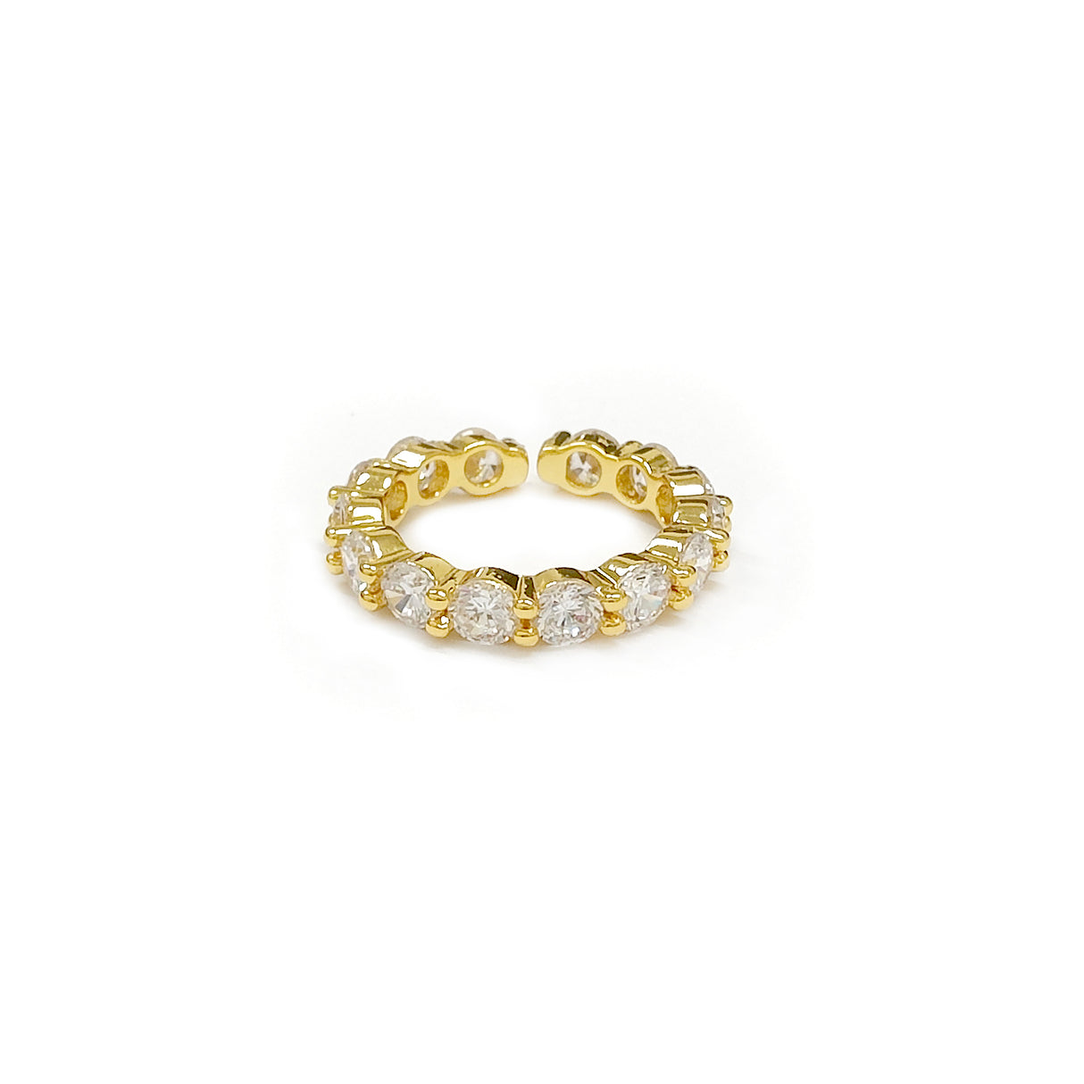 Adjustable Diamante Gemstone Golden Ring JYV13029YGD