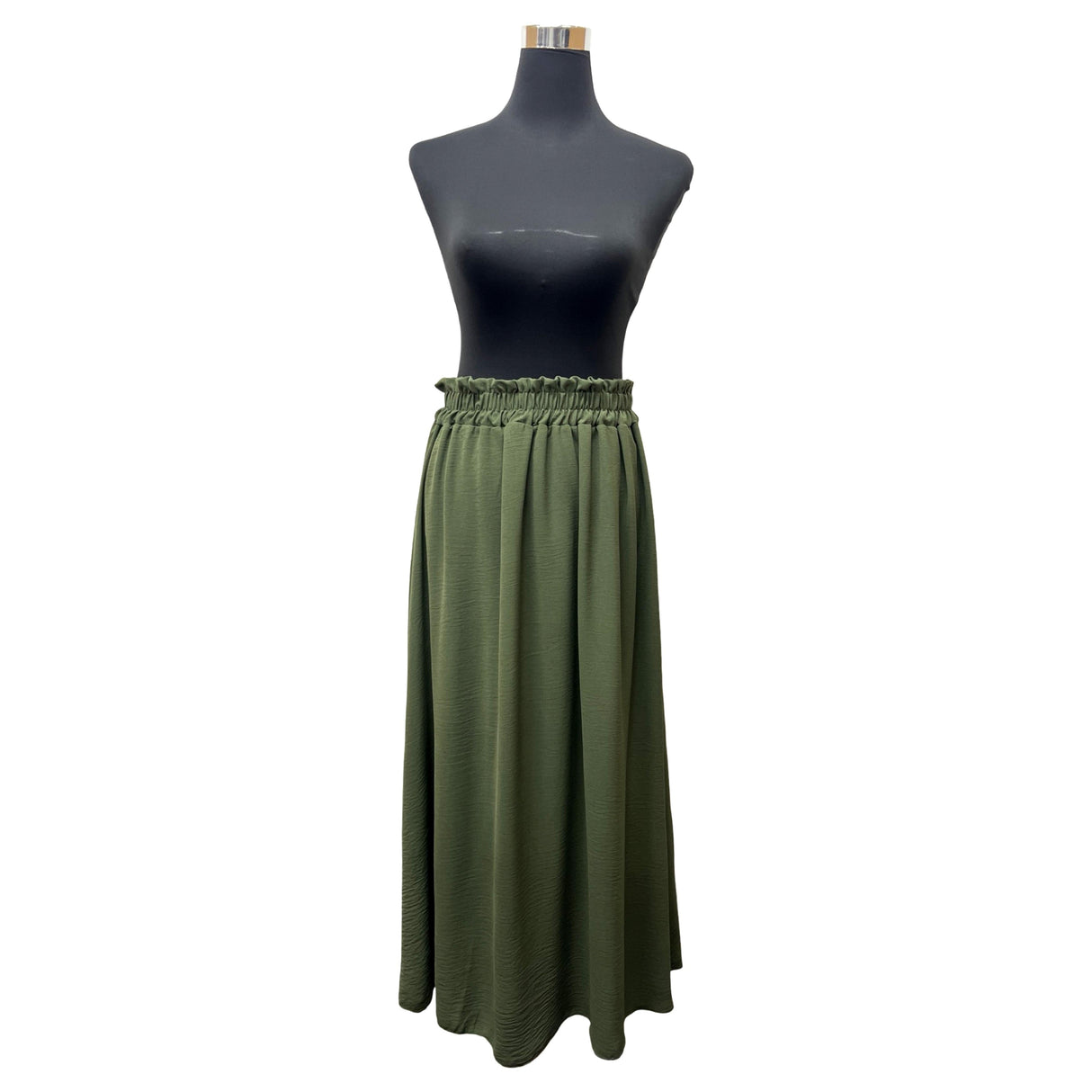 MAXI SKIRT ANTI-ROLLING MID RUFFLE WAISTED SUPER SWING MINIMALIST
