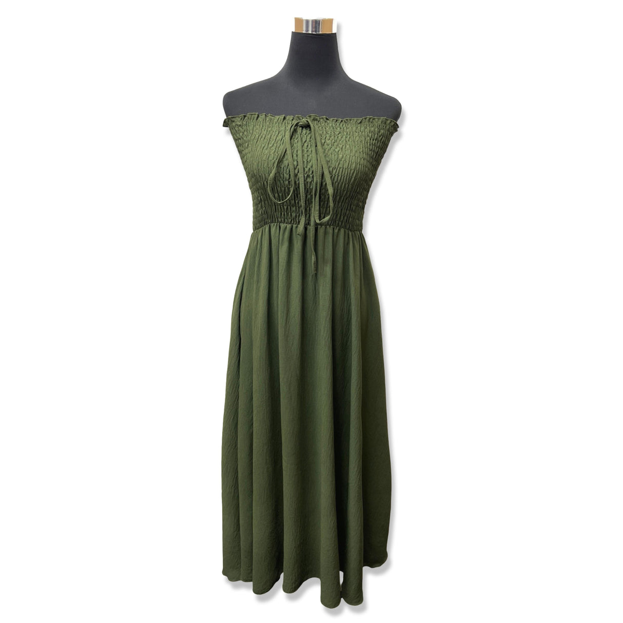 LADIES BACK TIED MAXI DRESS SMOCK SUPER STRETCHY