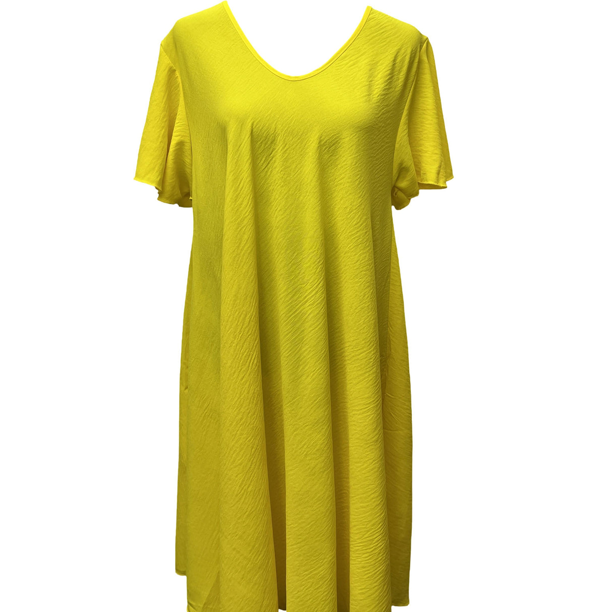 SWING MIDI DRESS LARGE CIRCLE HEM V-NECK ONE SIZE FITS ALL 10-22