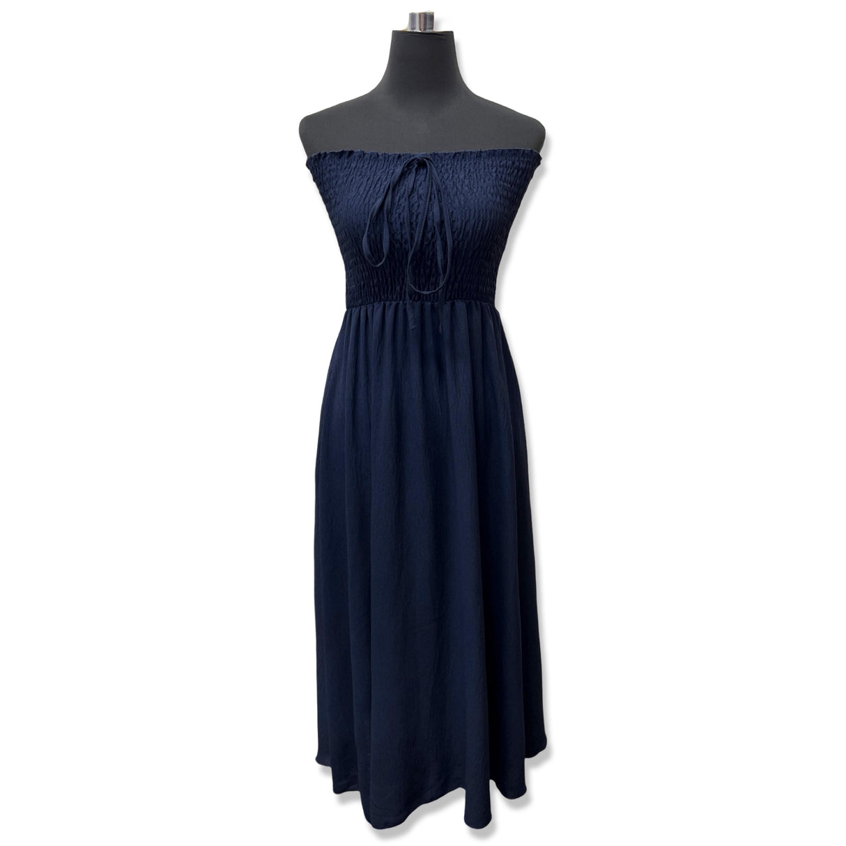 LADIES BACK TIED MAXI DRESS SMOCK SUPER STRETCHY