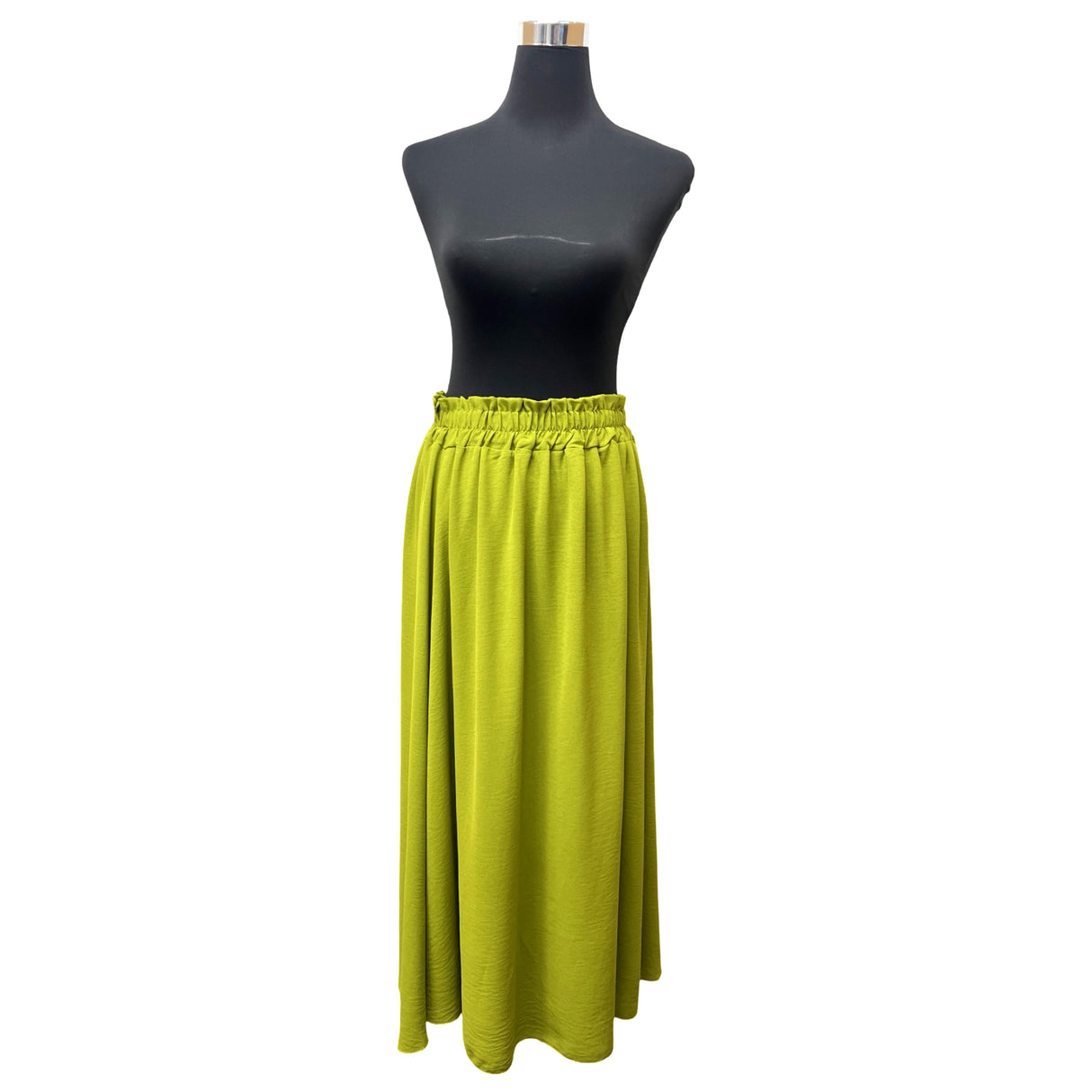 MAXI SKIRT ANTI-ROLLING MID RUFFLE WAISTED SUPER SWING MINIMALIST