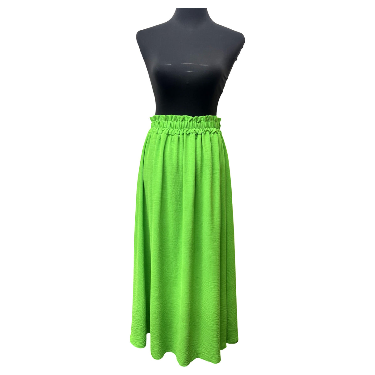 MAXI SKIRT ANTI-ROLLING MID RUFFLE WAISTED SUPER SWING MINIMALIST