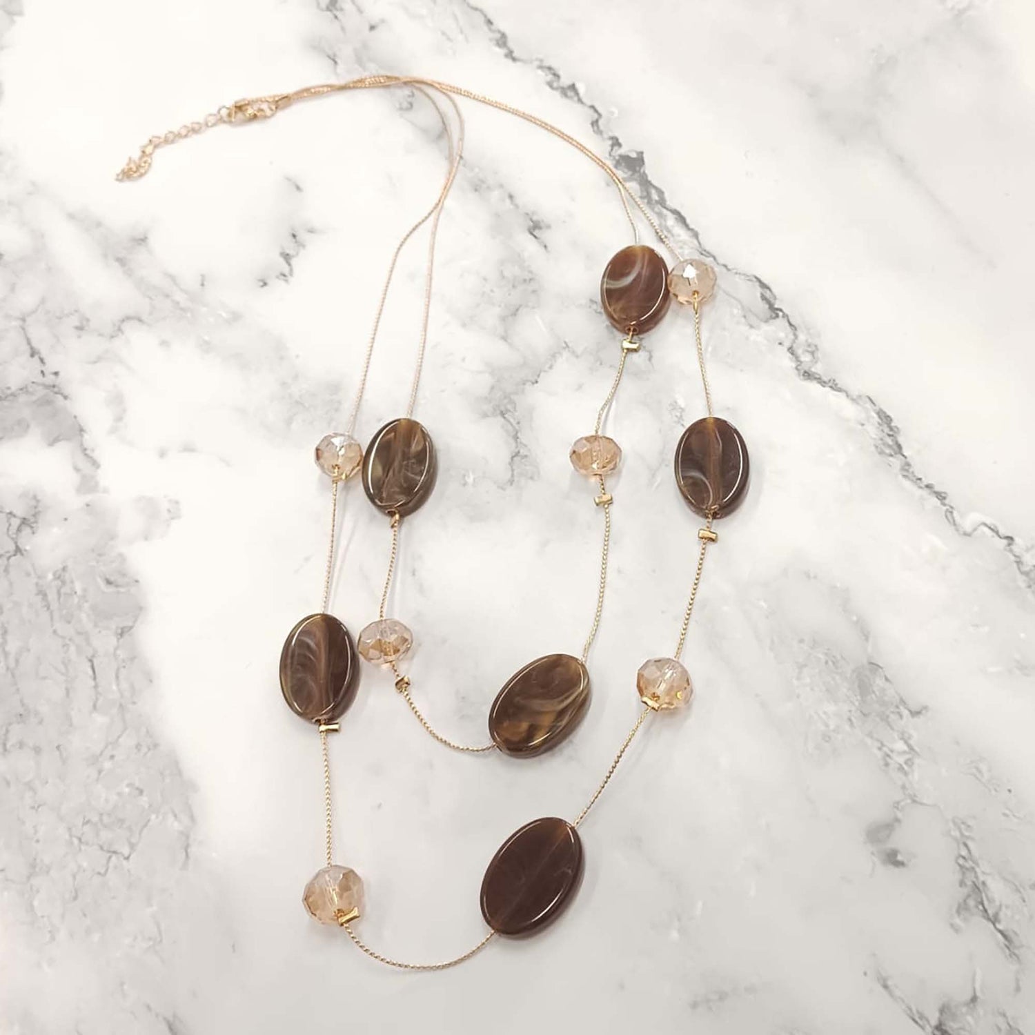 Oval Beaded Necklace