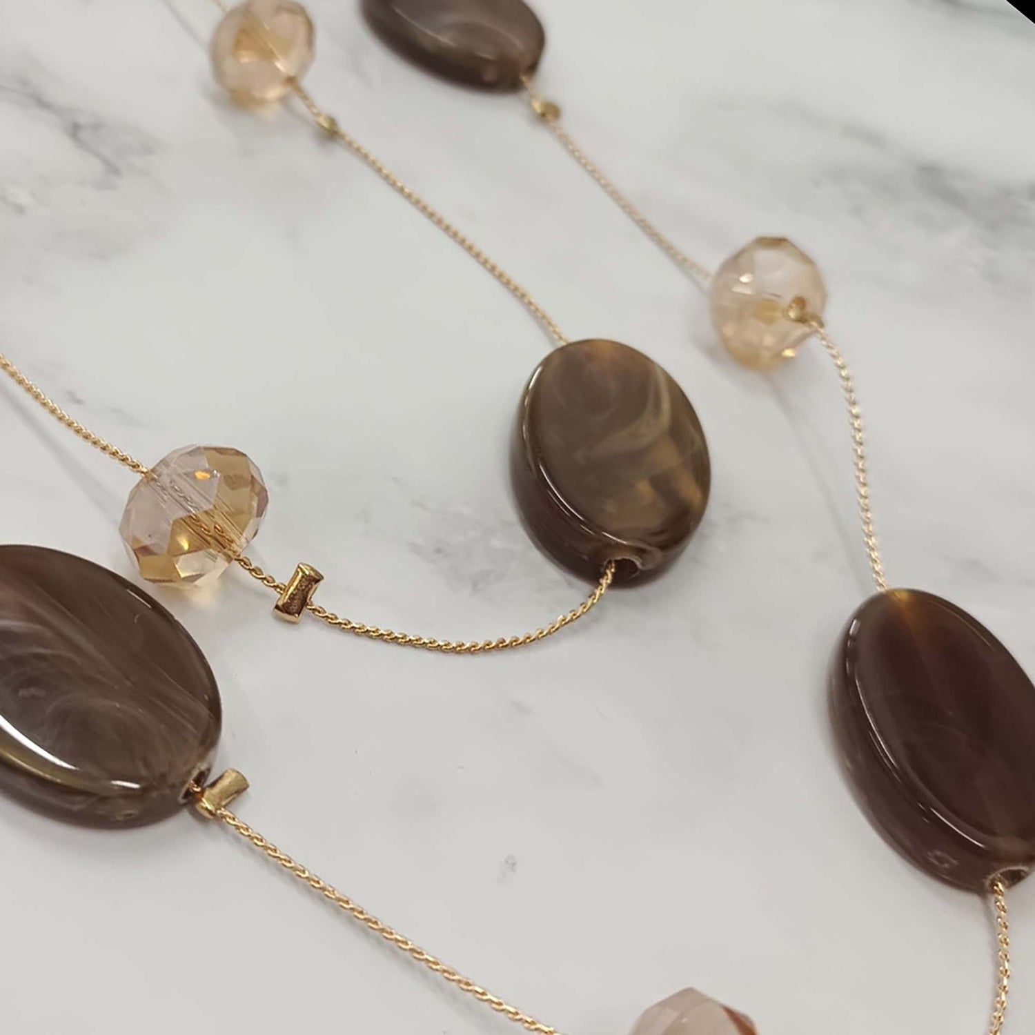 Oval Beaded Necklace