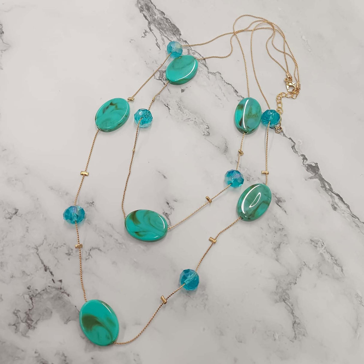 Oval Beaded Necklace