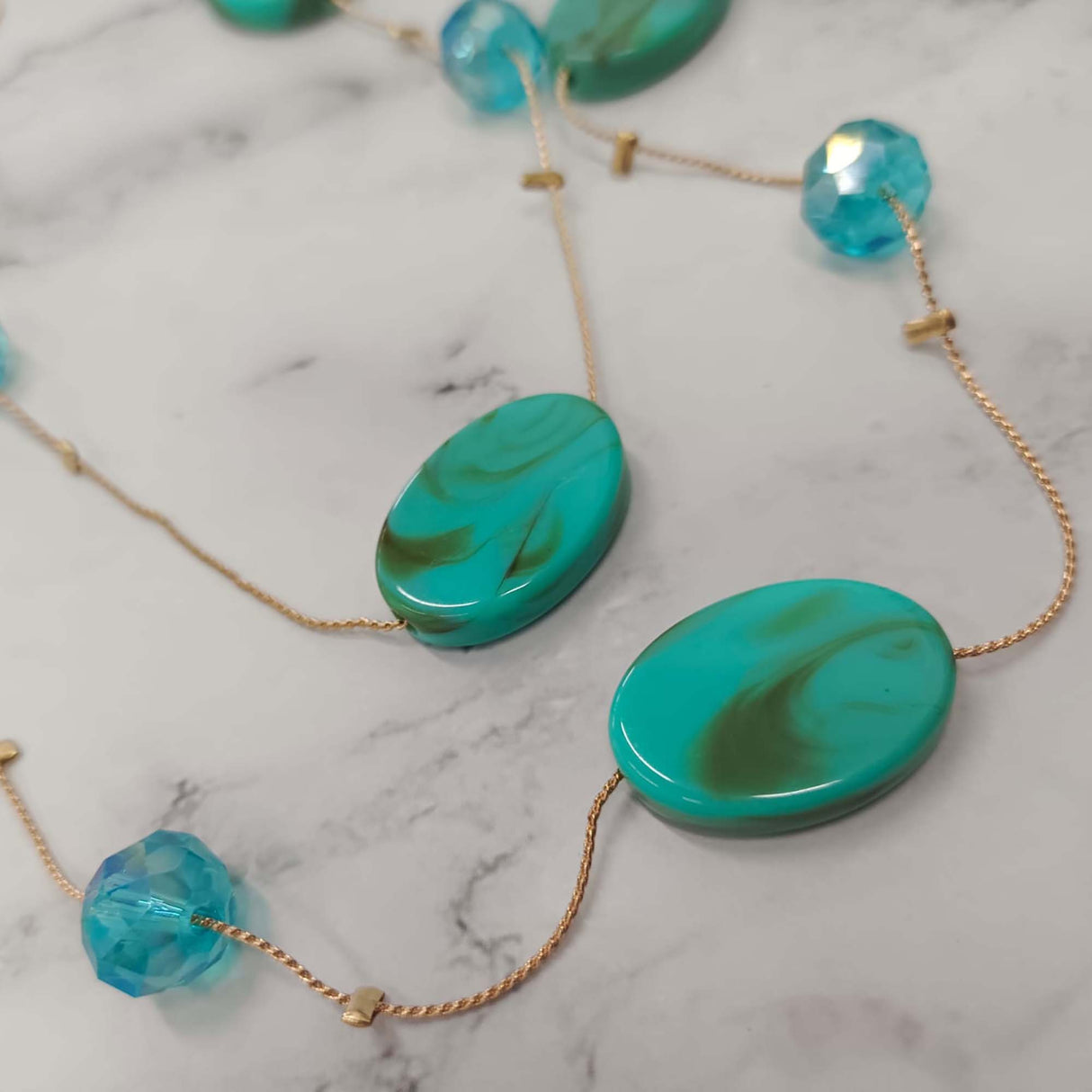 Oval Beaded Necklace