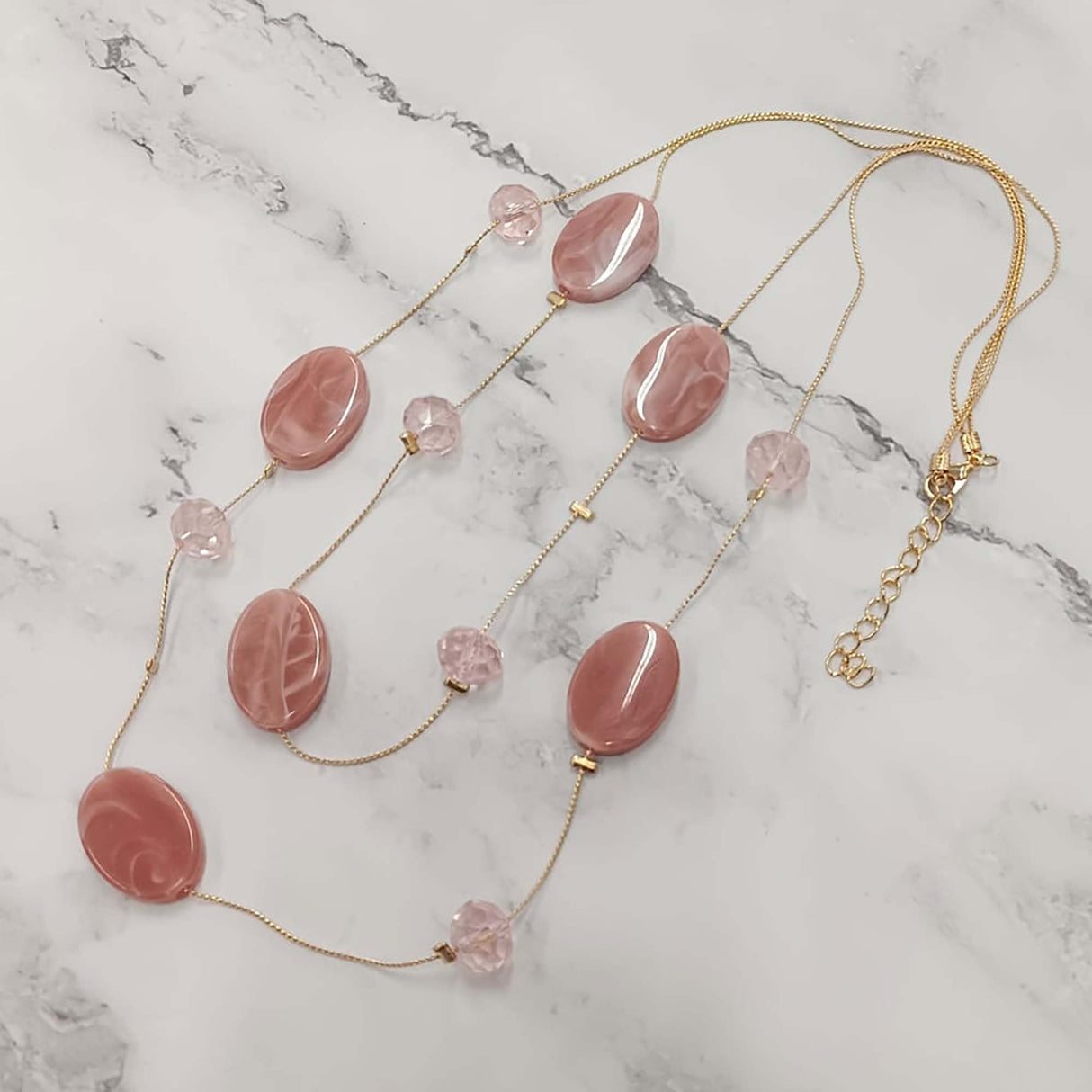 Oval Beaded Necklace