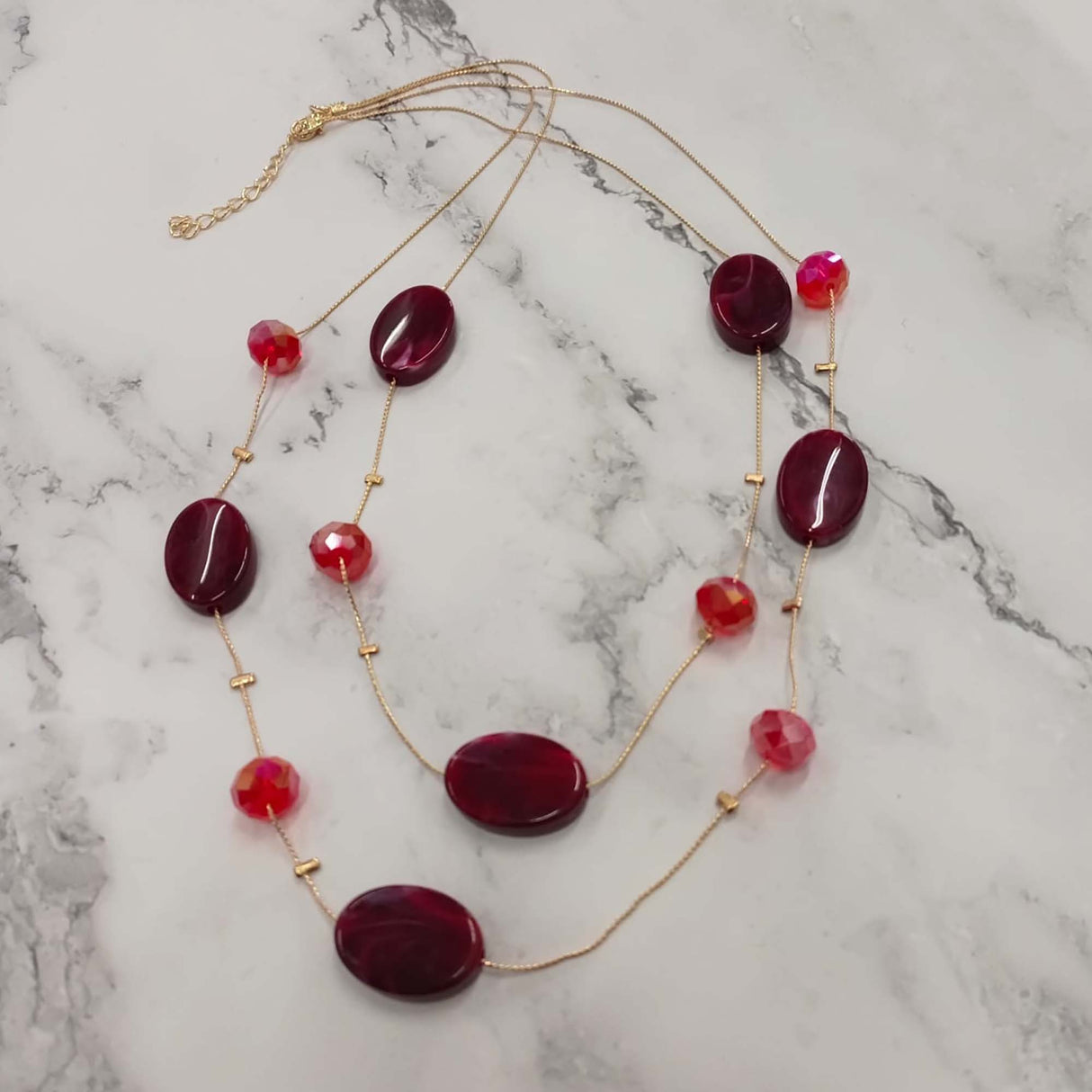 Oval Beaded Necklace