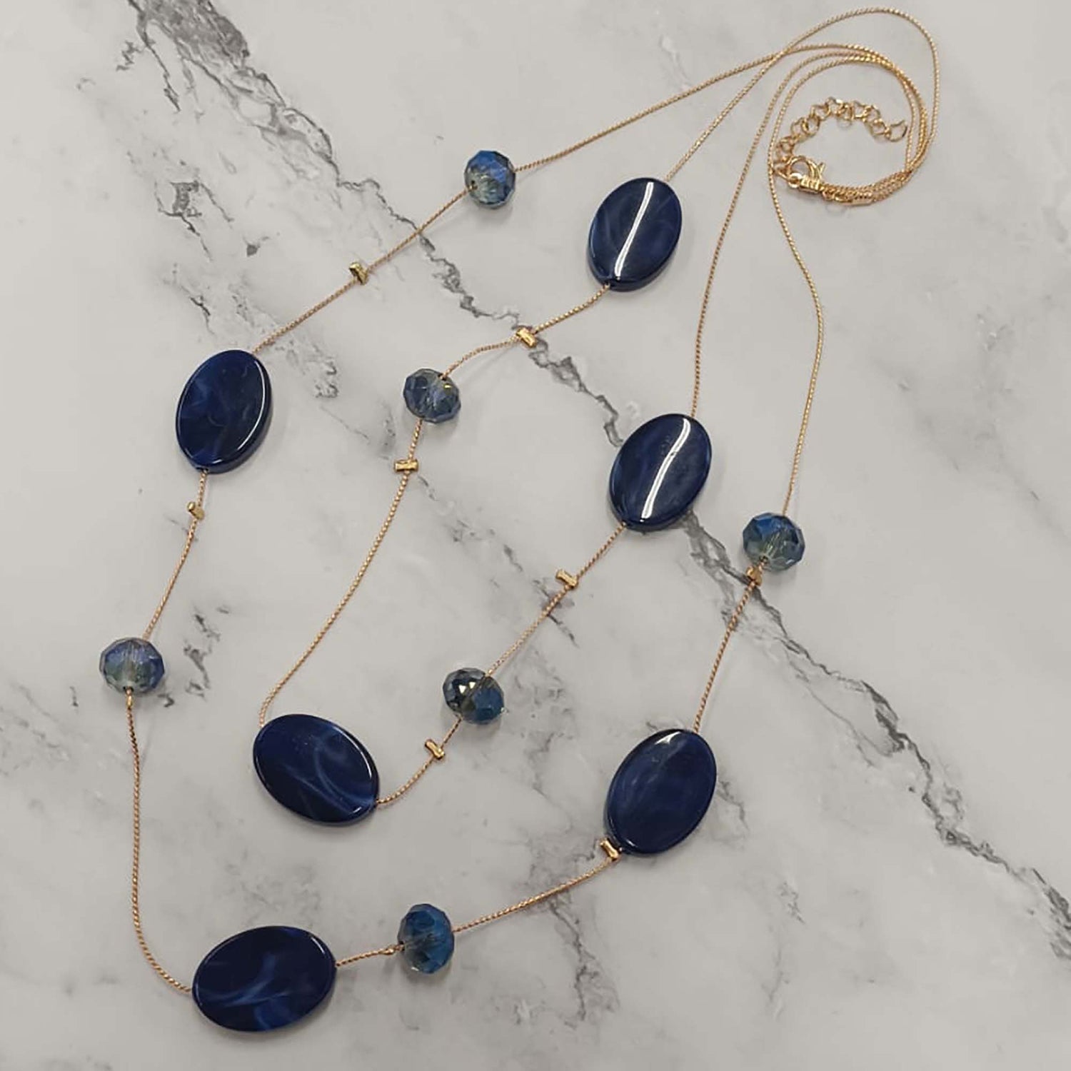 Oval Beaded Necklace