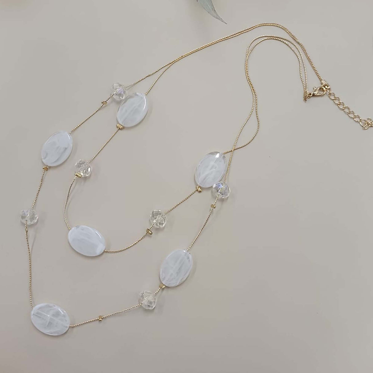 Oval Beaded Necklace