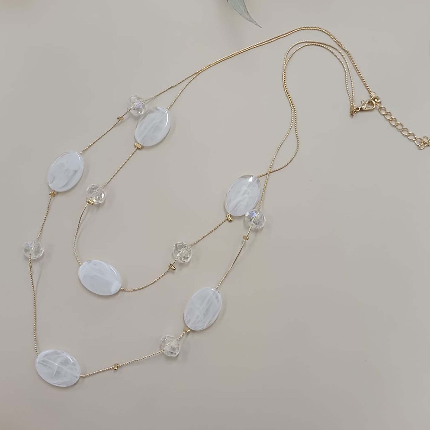 Oval Beaded Necklace