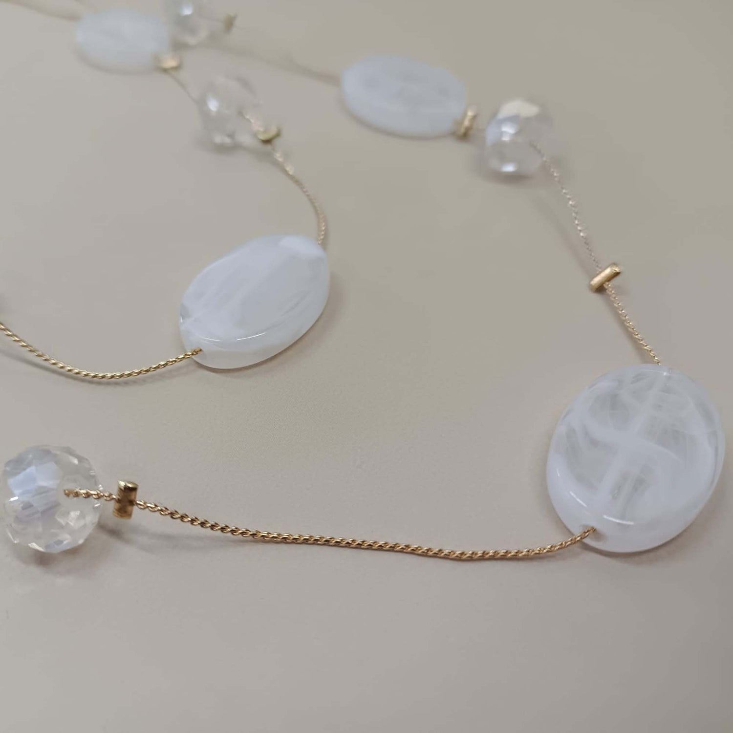 Oval Beaded Necklace