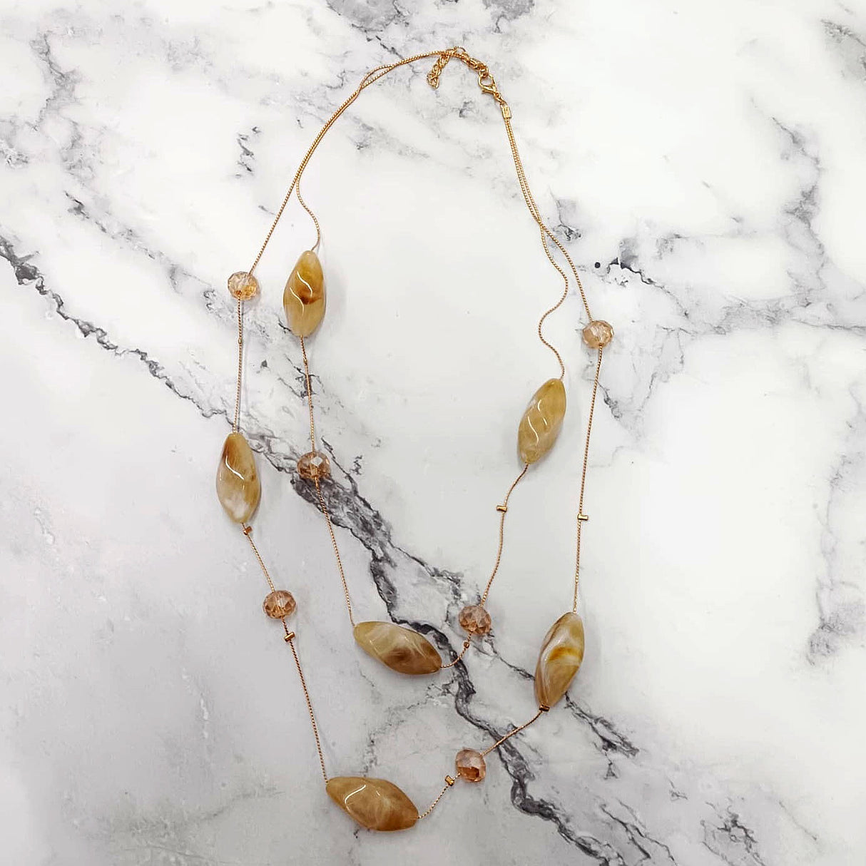 Elegant Double-Layer Beaded Necklace