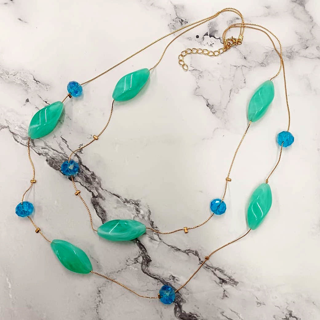 Elegant Double-Layer Beaded Necklace