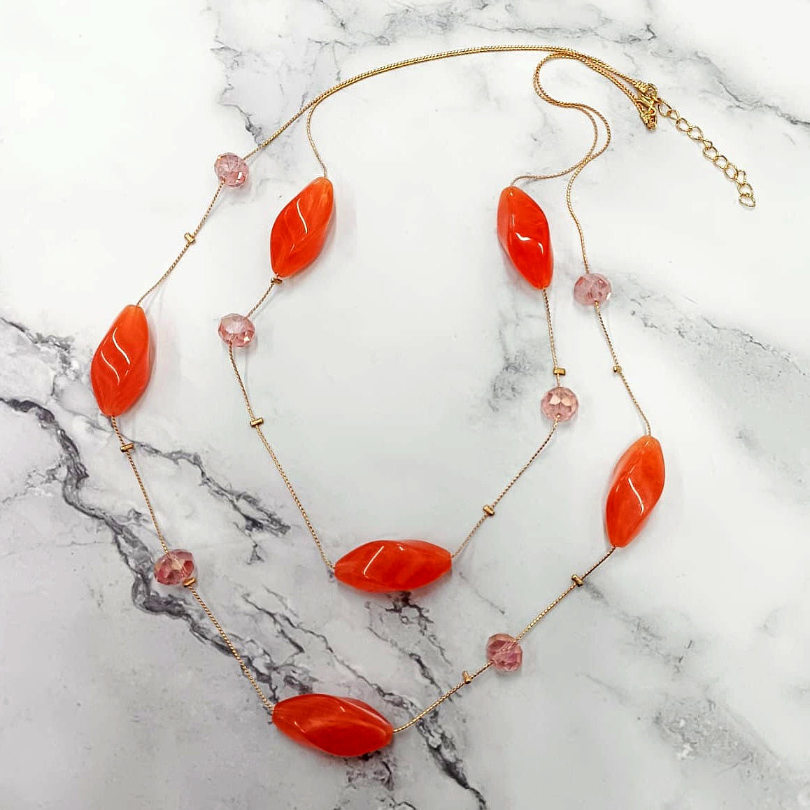 Elegant Double-Layer Beaded Necklace