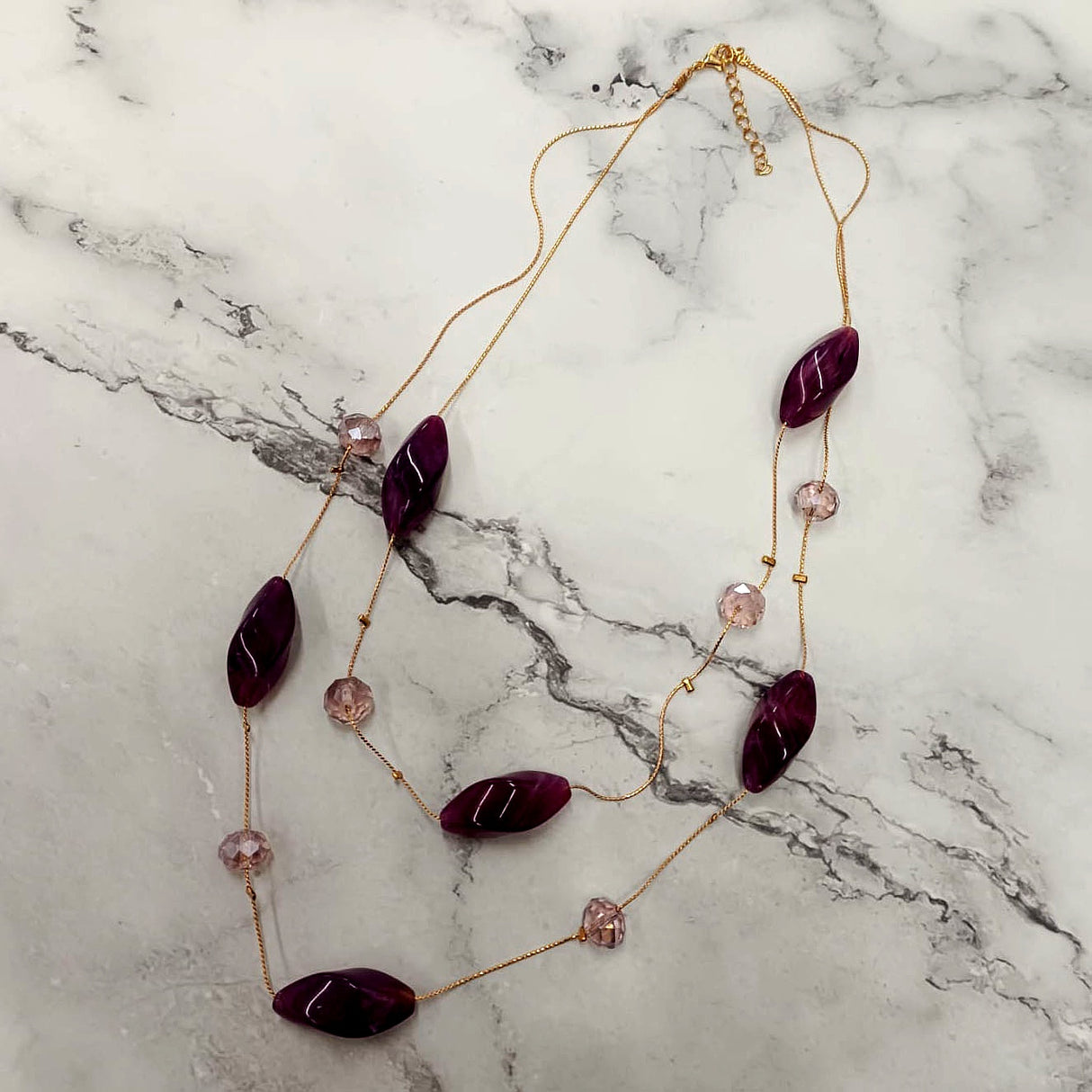 Elegant Double-Layer Beaded Necklace