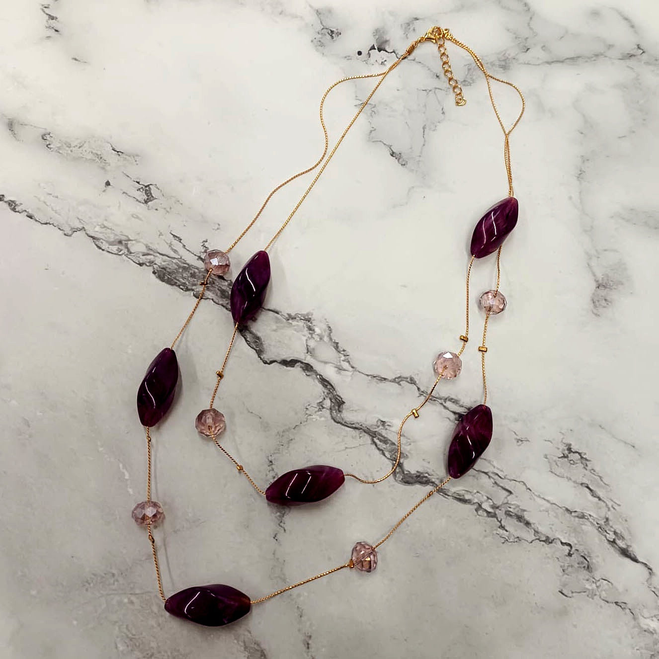 Elegant Double-Layer Beaded Necklace