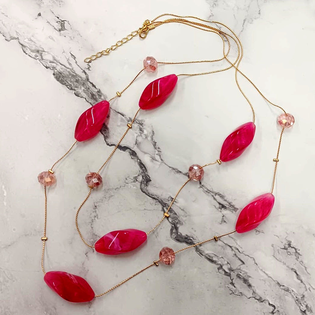 Elegant Double-Layer Beaded Necklace