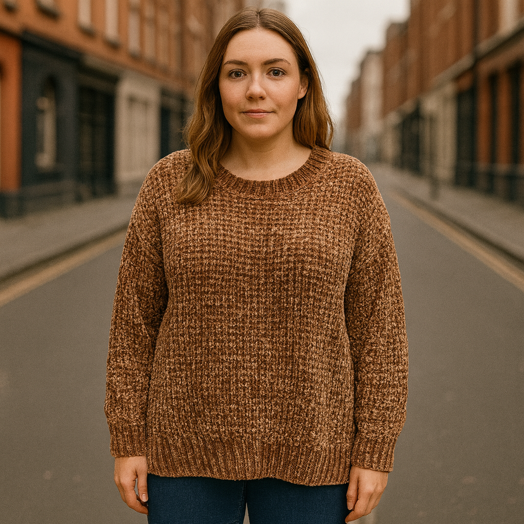 Cozy Chenille Velvet Ladies Jumper Oversized Super Soft Chenille Jumper Grab And Feel The Softness Relaxing Jumper