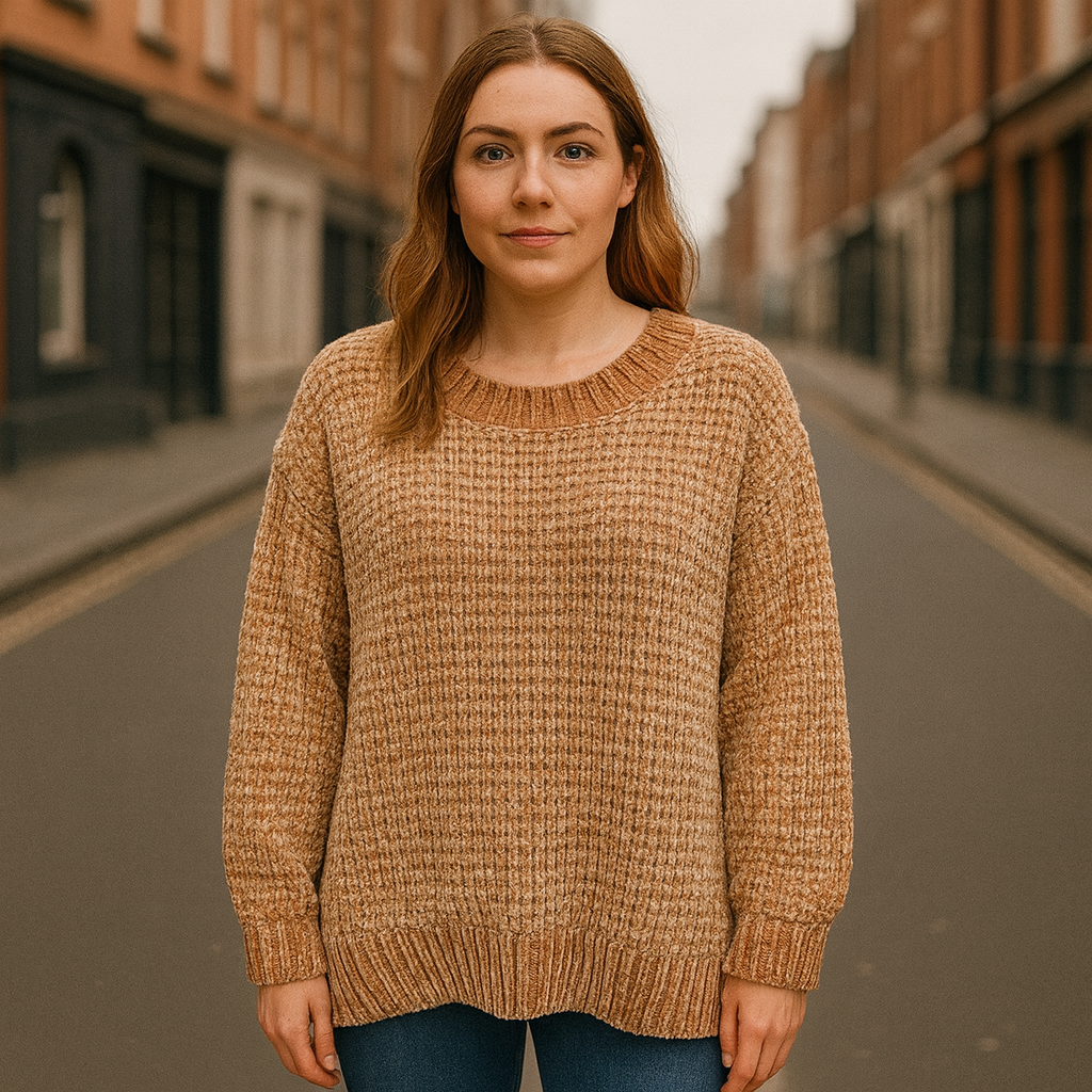 Cozy Chenille Velvet Ladies Jumper Oversized Super Soft Chenille Jumper Grab And Feel The Softness Relaxing Jumper