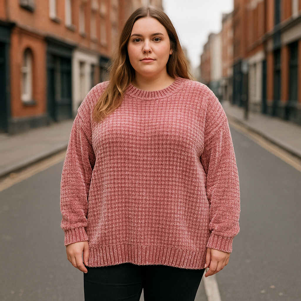 Cozy Chenille Velvet Ladies Jumper Oversized Super Soft Chenille Jumper Grab And Feel The Softness Relaxing Jumper